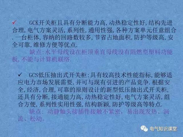 配电中的GGD、GCS、GCK、MNS配电柜各种柜体之间有什么区别？