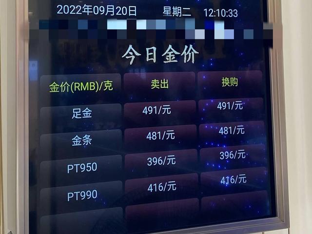 黄金珠宝门店金价每克跌破500元 专家：目前或不是投资黄金最佳时期