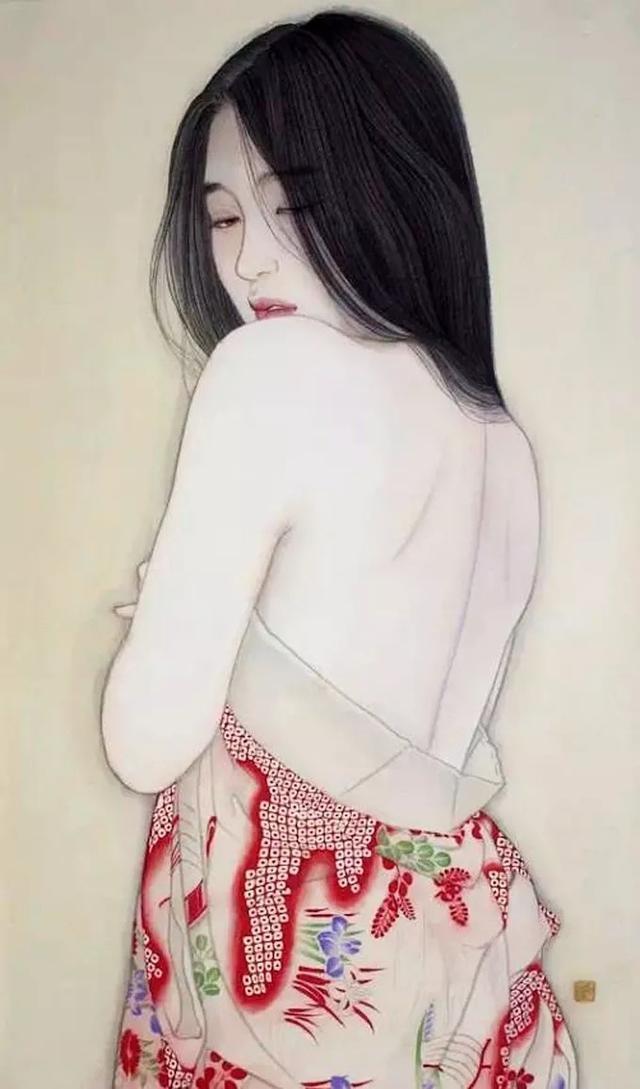 日本女画家唯美工笔人体绘画作品