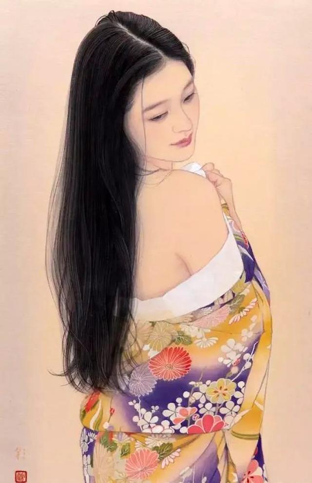 日本女画家唯美工笔人体绘画作品