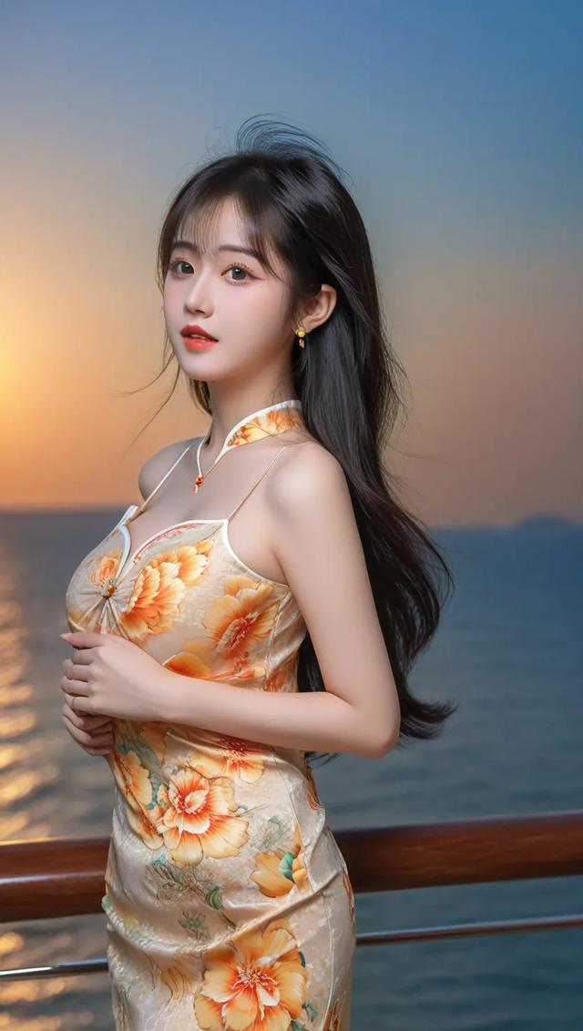 职场新人，海边性感美女写真